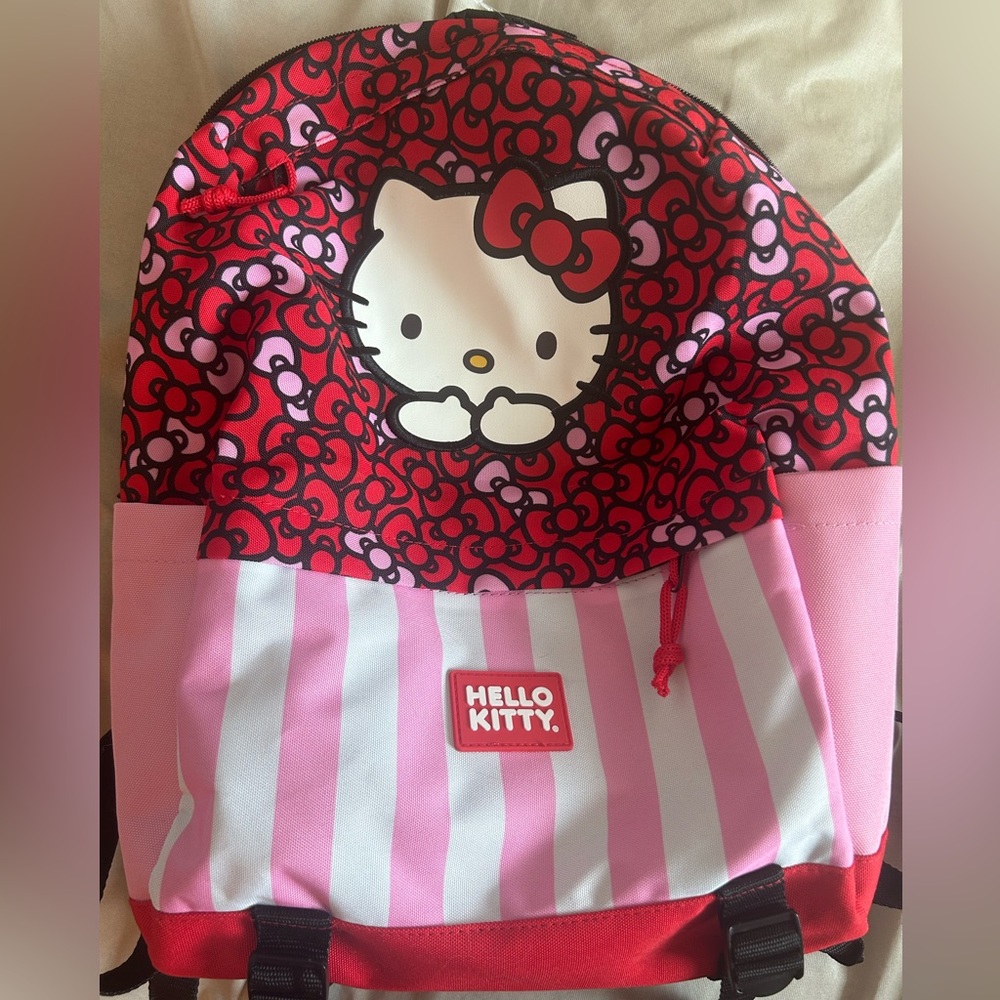 Hello kitty backpack pink and red